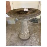 2 PC VINTAGE CONCRETE BIRDBATH - 35 ' TALL