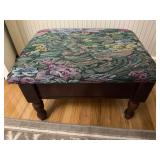WOOD FOOT STOOL W/ LIFT TOP - 15 X 11 X 10 '