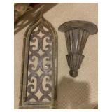 DECORATIVE IRON & WOOD 32 ' PANEL AND WOOD 16 '