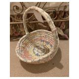 ROLLED QUILT BASKET - 16 X 17 '