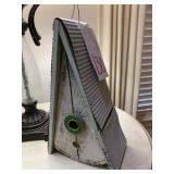13 ' TIN & WOOD A FRAME BIRDHOUSE