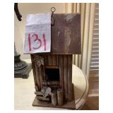 12 ' TIN & WOOD DECORATIVE BIRDHOUSE