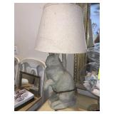 28 ' FIGURAL CERAMIC RABBIT TABLE LAMP