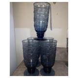 5 MIKASA TENDER LEAVES BLUE 7.5 ' ICE TEA GLASSES