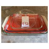 3 PYREX BAKING DISHES & PIE PANS