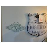 FRENCH BISTRO & ANTIQUES DECORATIVE SIGNS
