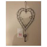2 KEY TO MY HEART WALL DECORATIONS