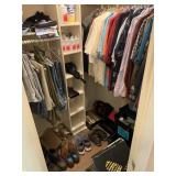 CONTENTS OF MEN'S CLOSET INCLUDING TOILETRIES -