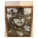 FRAMED CLINT EASTWOOD PRINT - 15 X 12 '