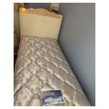 PIER 1 TWIN BED W/ WICKER HEADBOARD - EXCELLENT