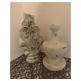 2 DECORATIVE FINIALS - 10 ' AND 12 ' - 1 WOOD, 1