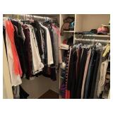 CONTENTS OF CLOSET W/ LADIES CLOTHING - LOT OF
