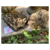 2 CRYSTAL CLUSTER ROCKS