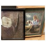 5 FRAMED DECORATIVE ART PRINTS