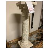WHITE PLASTER PLANT STAND - 9 X 9 X 29 '