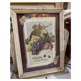 ANTIQUE FRAMED HAPPY NEW YEAR POSTCARD IN SWING