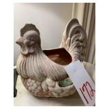 TERRA COTTA CHICKEN PLANTER - 12 X 9.5 '