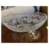 CRYSTAL LEADED OBLONG CENTERPIECE BOWL