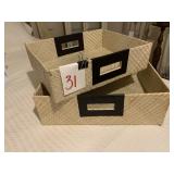 PAIR OF BASKET TOTES - 16 ' AND 18 '