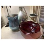 4 PCS OF MERCURY & ART GLASS