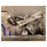 LOT OF ACRYLIC PAINTS & ACCESSORIES