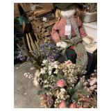 LARGE LOT OF SEASONAL DECOR & ARTIFICIAL FLOWERS
