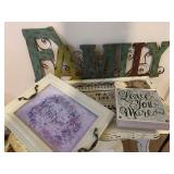 8 DECORATIVE SIGNS - ASSORTED SIZES
