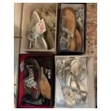 4 PAIRS LADIES DESIGNER SANDALS - SZ 8.5 & 9