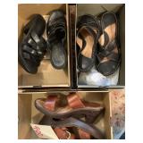 3 PAIRS LADIES BORN SHOES - 1 SZ 8, 2 SZ 9