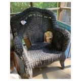 VINTAGE PAINTED WICKER CHAIR
