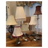 6 SMALL ACCESSORY LAMPS - 10 ' TO 23 '