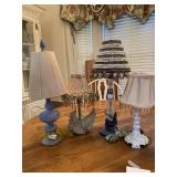 4 SMALL ACCESSORY LAMPS - 12 ' TO 18 '