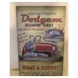 METAL BUMPER CARS SIGN - 10 X 16 '