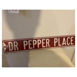 HEAVY DUTY DR PEPPER PLACE METAL STREET SIGN - 36