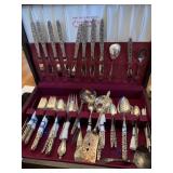 ONEIDA COMMUNITY VALENTINE FLATWARE SET IN CHEST