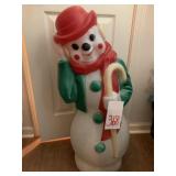 33 ' VINTAGE BLOW MOLD SNOWMAN W/ LIGHT