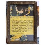 ANTIQUE FRAMED POEM - 4.5 X 6.5 '