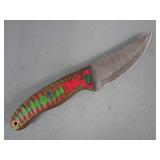 Damascus Steel Fixed-Blade Hunting Knife