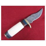Small Damascus Steel Fixed-blade Hunting Knife