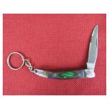 Wood Handle Pocket Knife Keychain