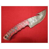 Red Wood Handle Hunting Knife