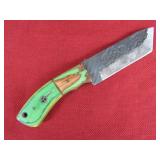 Green Wood Handle Fixed-blade Knife
