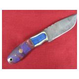 Purple and Blue Handle Hunting Knife