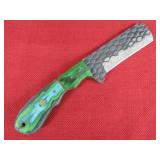 Green Wood Handle Bull Cutter Knife