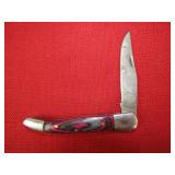 Pink and Black Wood Handle Pocket Knife