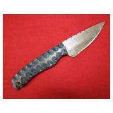 Blue and Silver Wood Handle Knife