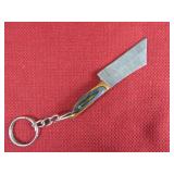 Damascus Steel Cleaver Style Keychain
