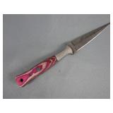 Pink Wood Handle Dagger Knife