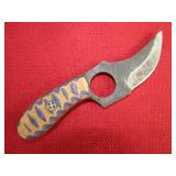 Brown, Purple Handle Small Skinning Knife