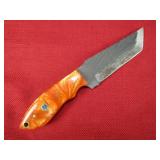 Orange Resin Handle Rasp Knife